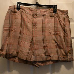 Apt. 9 cotton plaid shorts - size 16